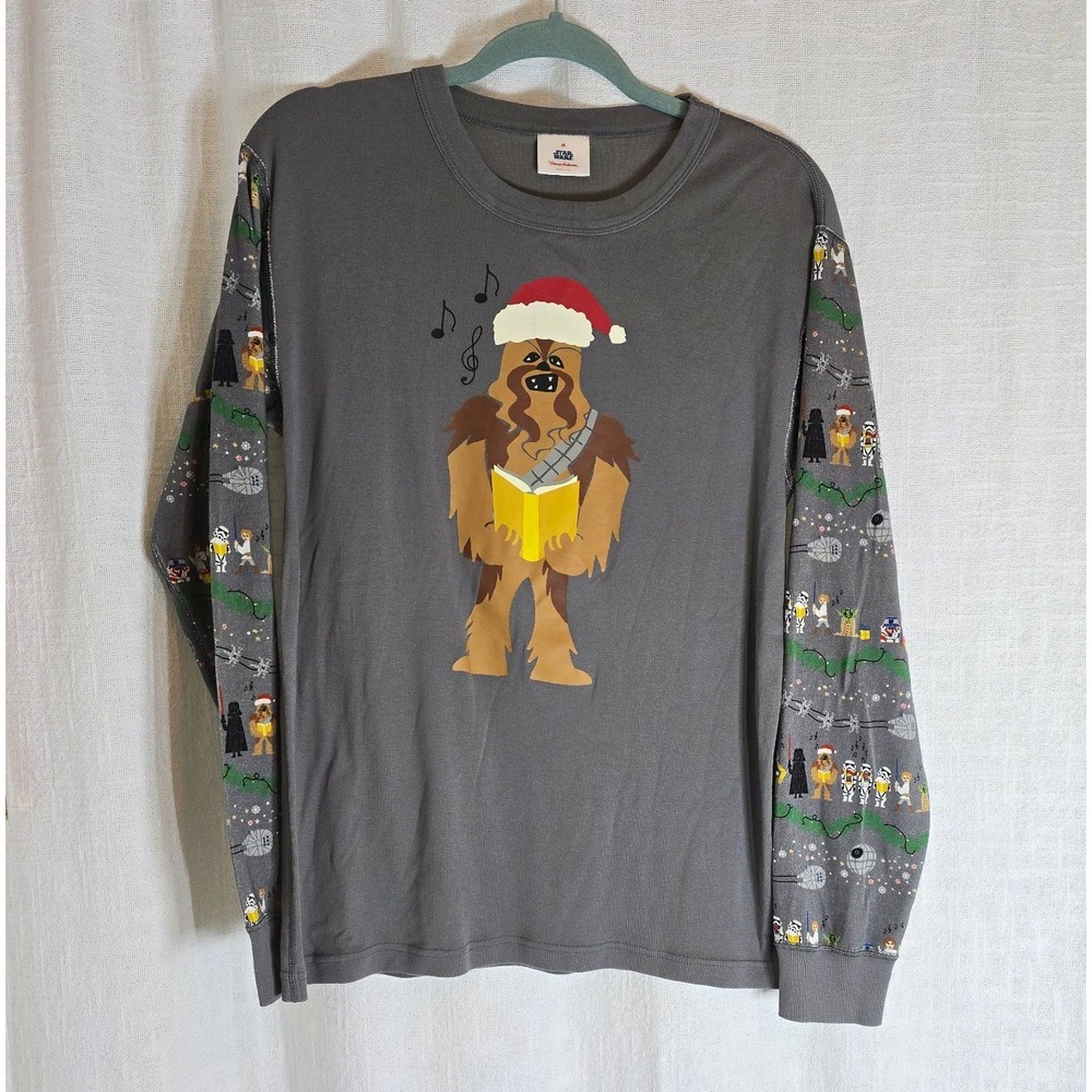 Star Wars by Hanna Andersson Chewbacca Christmas Caroling Long Sleeve Shirt (M)